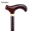 Red Wooden Single Joint Fashion Walking Stick Decorative Cospaly Cane Halloween Mace Crutch  Wand Crosier 92cm