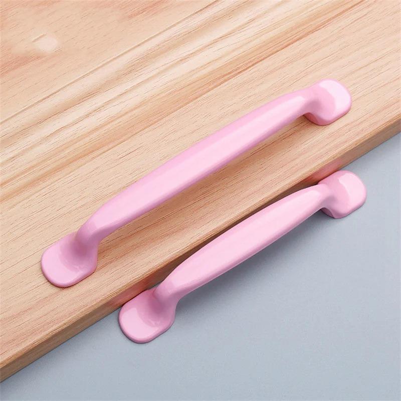 Modern Simple Aluminum Colorful Furniture Handles Children's Room Cabinet Door Handles Drawers Wardrobe Knobs Home Decoration
