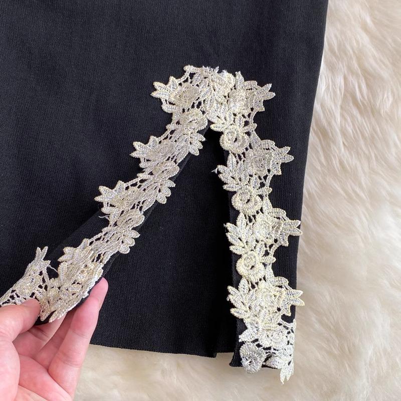 Chic Fashion Sexy Package Hips Lace Dress Women Patchwork Elegant Summer Party Dresses Female Black Mini Club Dress Streetwear Outfits