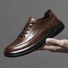 Fashion Genuine Leather Mens Casual Shoes New Trendy Minimalist Male Oxford Shoes Lace Up Formal Business Footwear Leisure Walk Sneakers