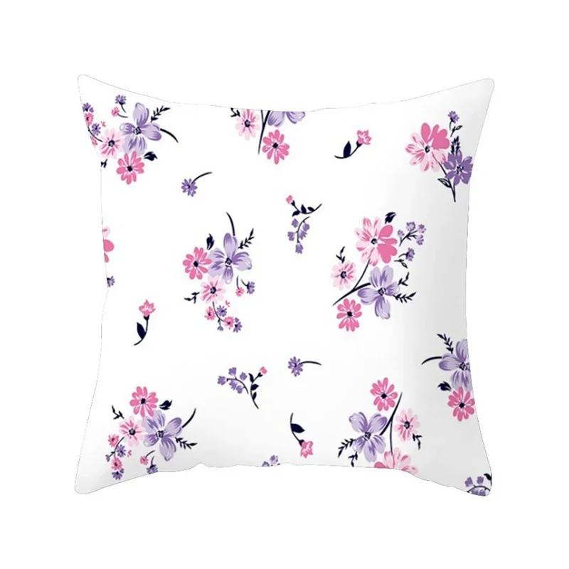 Printed Polyester Square Throw Pillow Cushion Cover Car Sofa Office Chair Simple Home Decoration