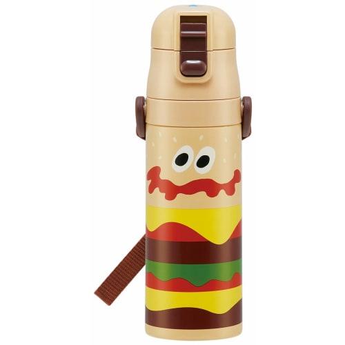 

Skater Children s Stainless Steel Kids Water Bottle Direct Drinking Burger Conks Burger 470ml SDC4-A