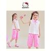 Melody Girls' Summer Outfit Set 2025 New Stylish Pink Children's Summer Clothes Cartoon Girl Two-Piece Set