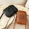 Vintage PU Leather Small Women's Shoulder Bag Soft Crossbody Purse Cell Phone Bag