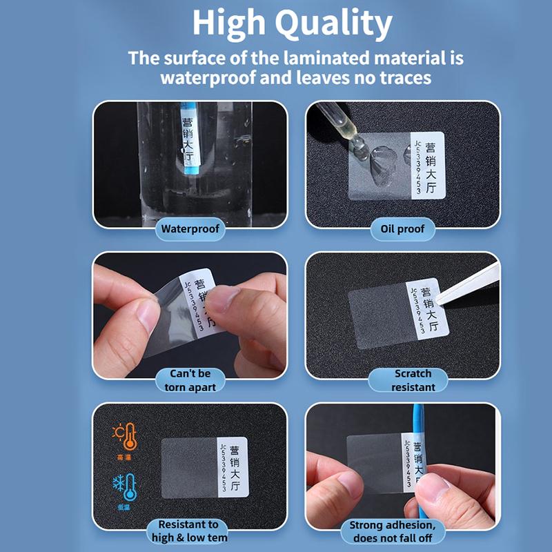 Niimbot M2/M3/Z401/B32 Winding Label Network Cable Paper with Protective Film Optical Fiber Sticker Waterproof Self-Adhesive