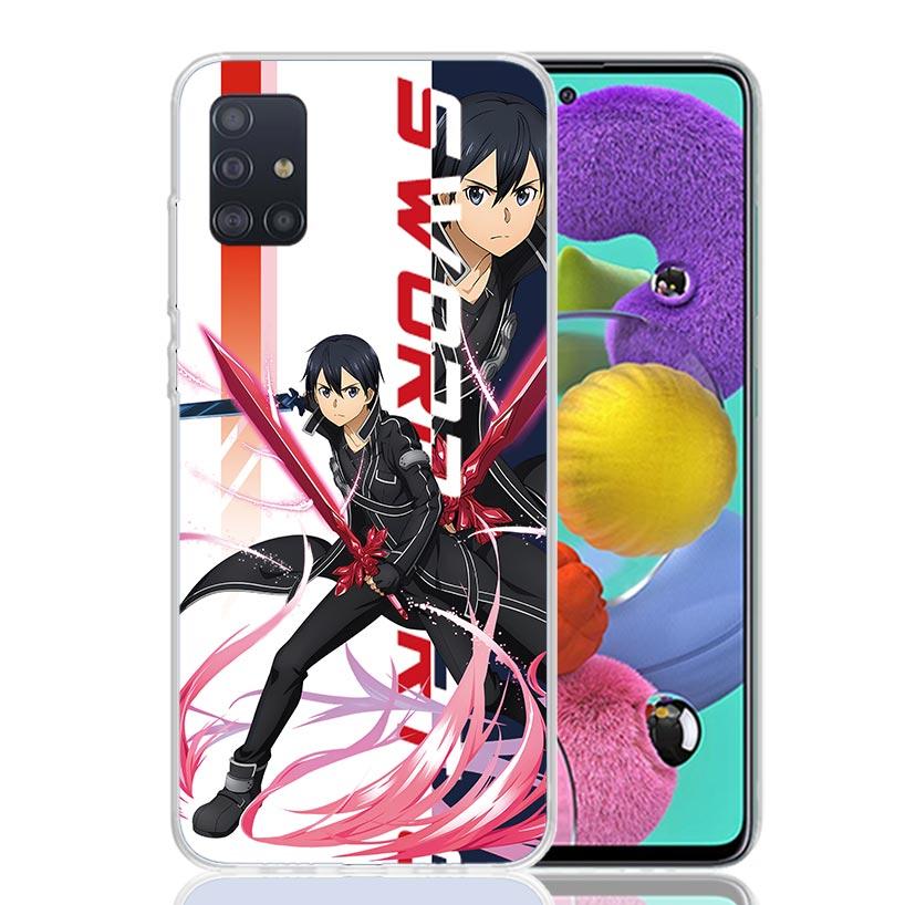 Anime Sword Art Online SAO Phone Case for Samsung Galaxy A52 A51 A50S A12 A22 A32 A72 A10S A30S A31 A71 Note 20 Ultra 10 Plus S1