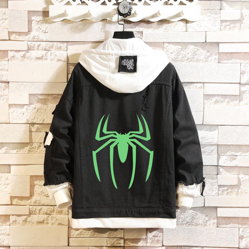 Spiderman Frühling/Herbst Anime Unisex Jeansjacken & Sweatshirts - Trendige Multicolor-Stile