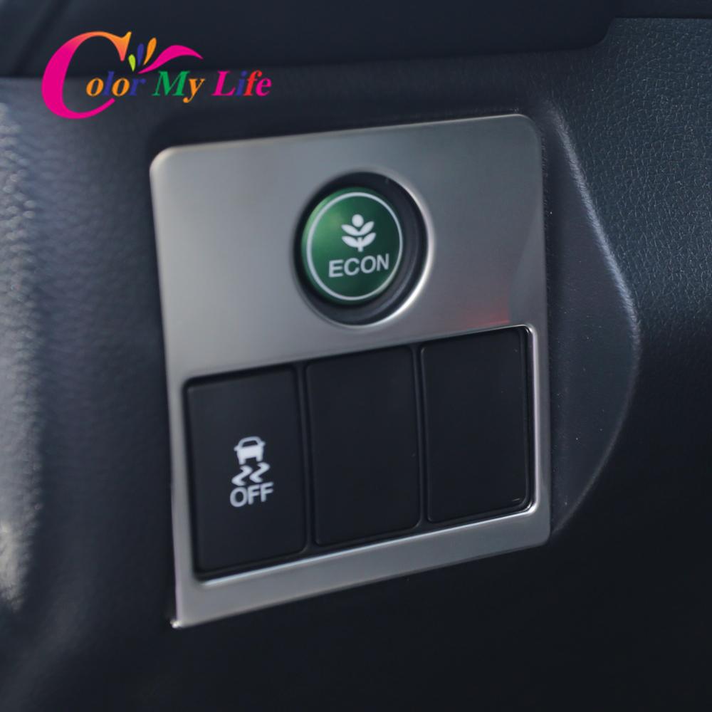 Color My Life pro Honda HRV HR-V Vezel 2015 - Car Econ Seřizovací obložení panelu spínače Příslušenství Nerez