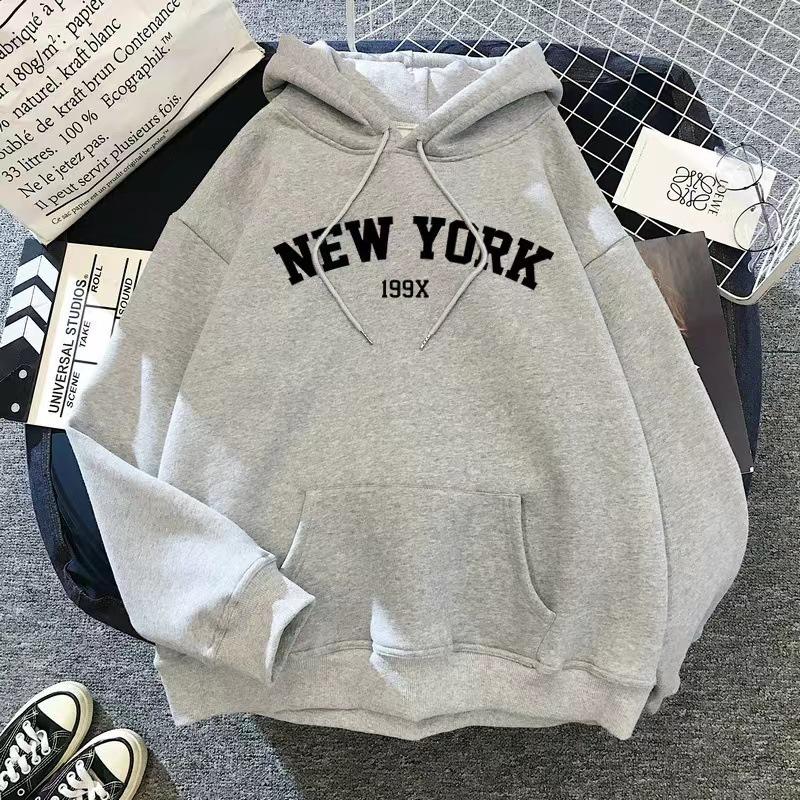 European and American new men's and women's clothing autumn and winter couples loose top fleece hoodie sweater