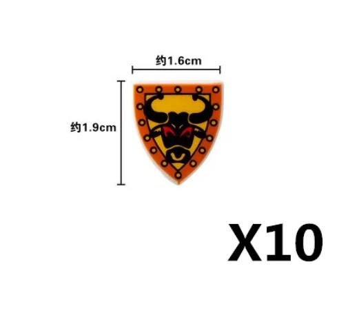 MOC Medieval Military Figures Weapons Building Blocks Knight Soldiers Shield Vest Armor Sword Ax Spear Bricks Toys Children