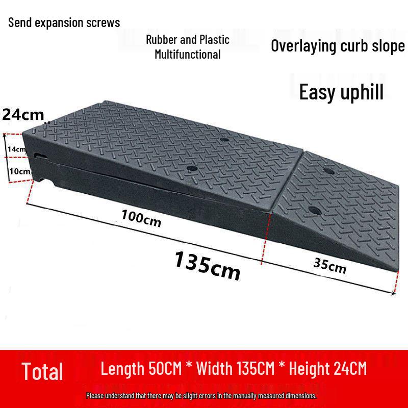 Rubber and Plastic Sloped Threshold Ramp Pad