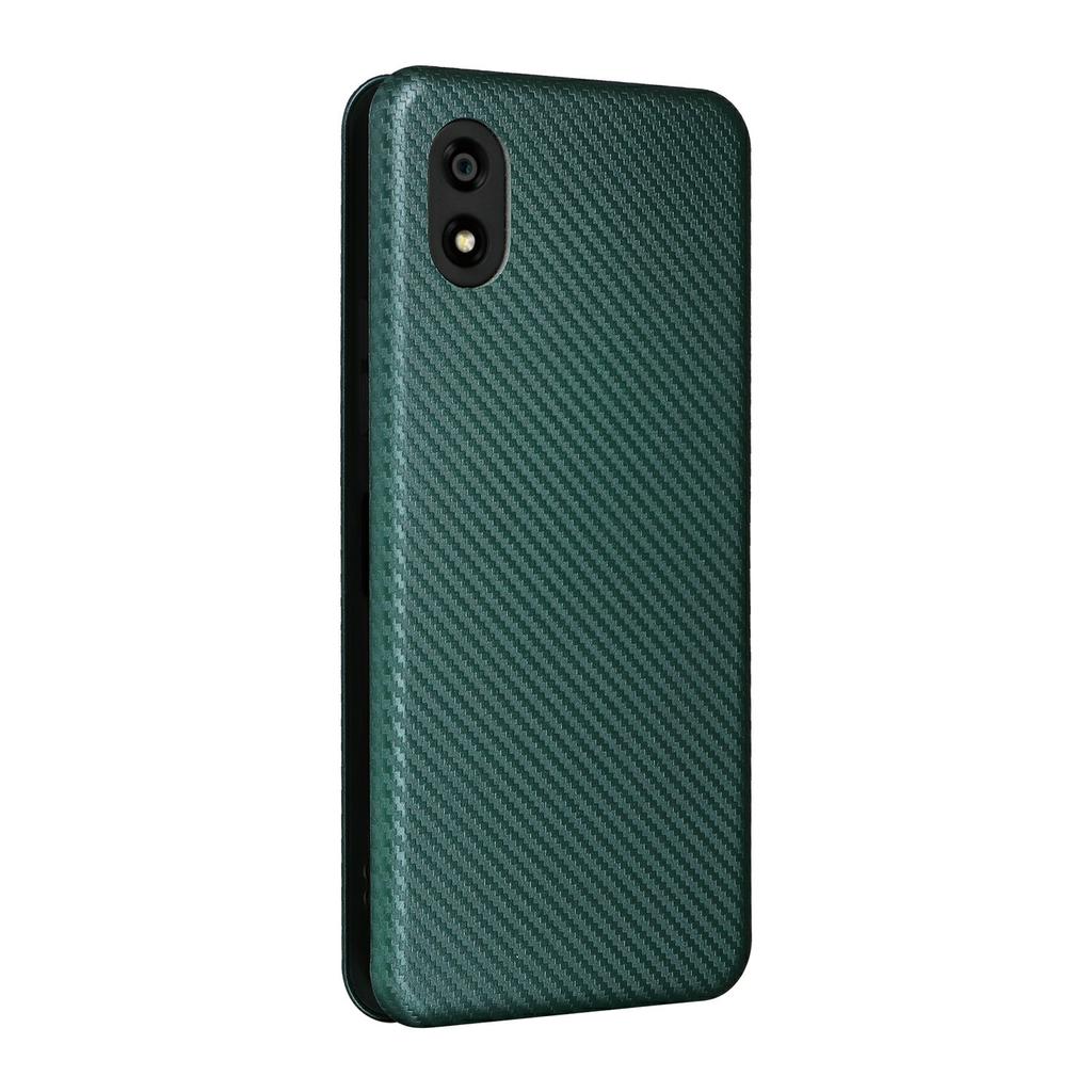 For Kantan Sumaho 4 A402ZT Case Carbon Fiber Texture Drop-Proof PU Leather Phone Cover