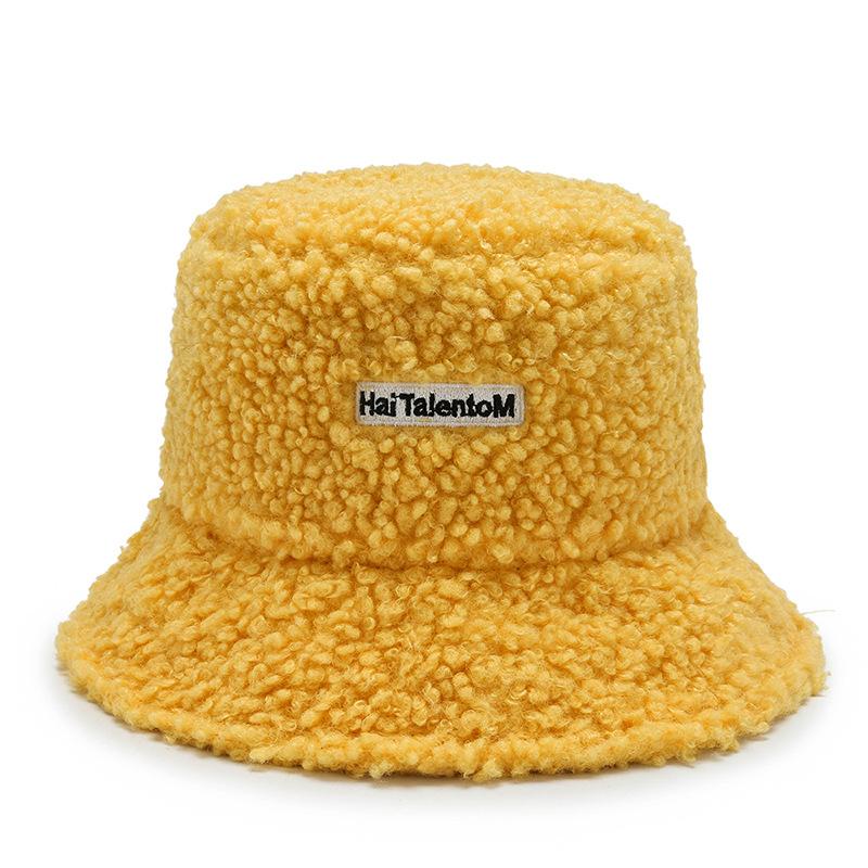 FallSeason and ColdSeason Fisherman Hat Women Korean Style Trendy Cold Resistant and Warm Basin Hat Styleable Fleece Sun Hat Lamb Velvet Hat