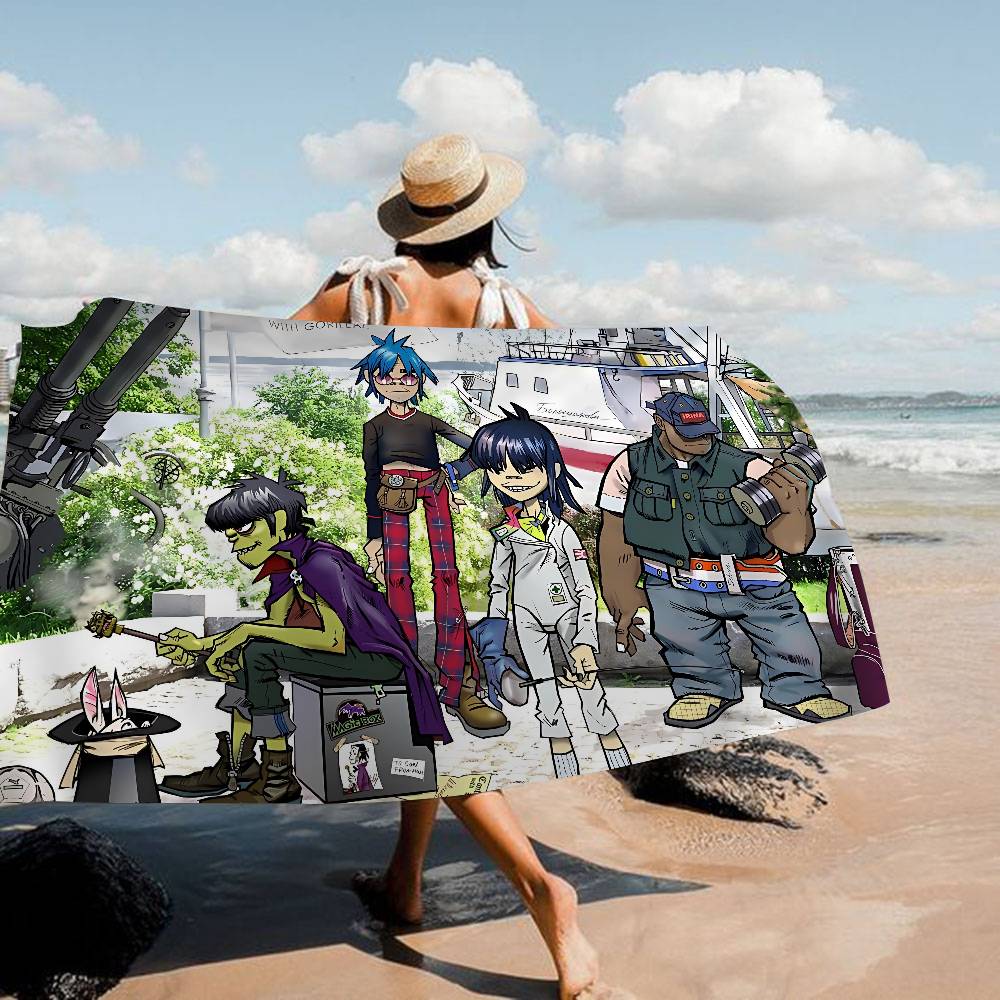 Band G-Gorillaz Music Microfiber Beach Towel Absorbent Quick Dry Soft Yoga Swimming Resort Mountain Climbing Towel
