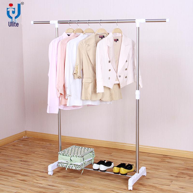 Woorit Stainless Steel Floor-Standing Retractable Clothes Rack