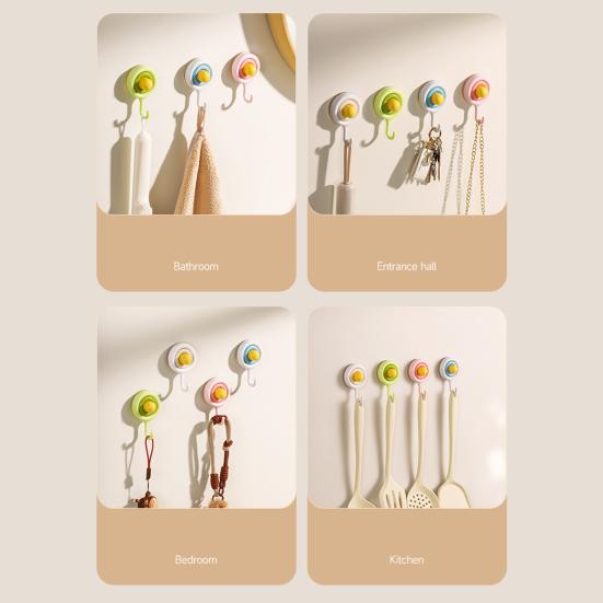 Saugnapf Wandhaken Abnehmbarer Wandhaken Wasserdichter Badezimmerhaken Eingang Schlafzimmer Kleider Schal Küche