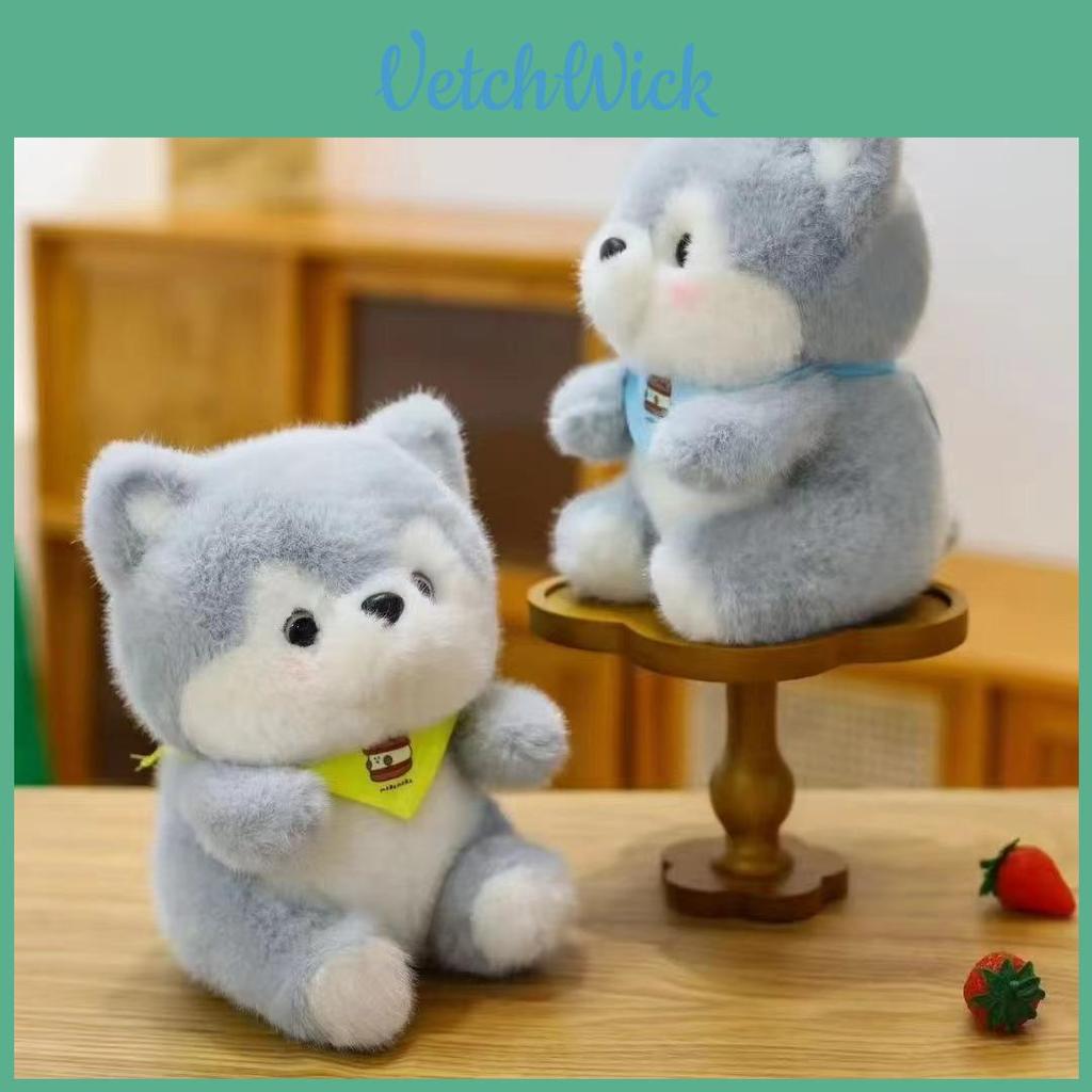 Husky Plush Animal Toy Short Plush Material For Kids Playroom And Gifts