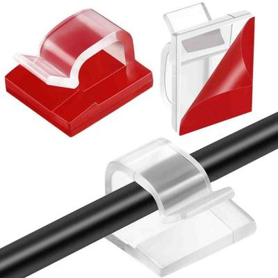 20/50 Stück Kabelclips Selbstklebend Kabelmanagement Schwarzer Draht-Organizer-Klemme Autokabelzubehör