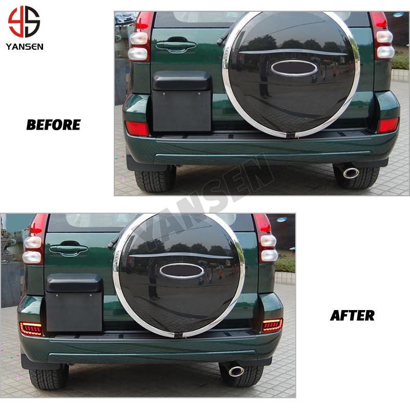 Bumper Reflector Lights For Toyota Land Cruiser Prado 2003-2009 Tail Brake Rear Light Fog Lamps Turn Lights