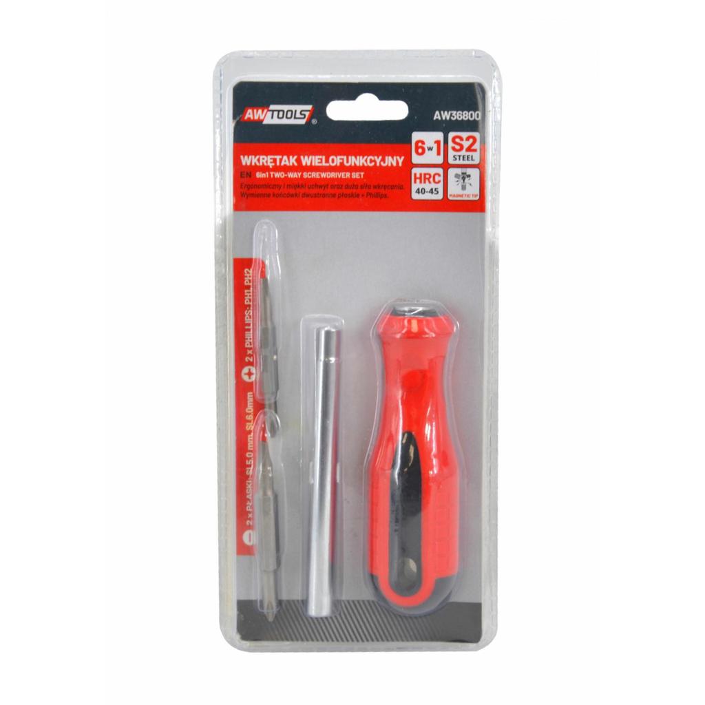 AW Tools 6-In-1 Screwdriver Set (Pack of 4)