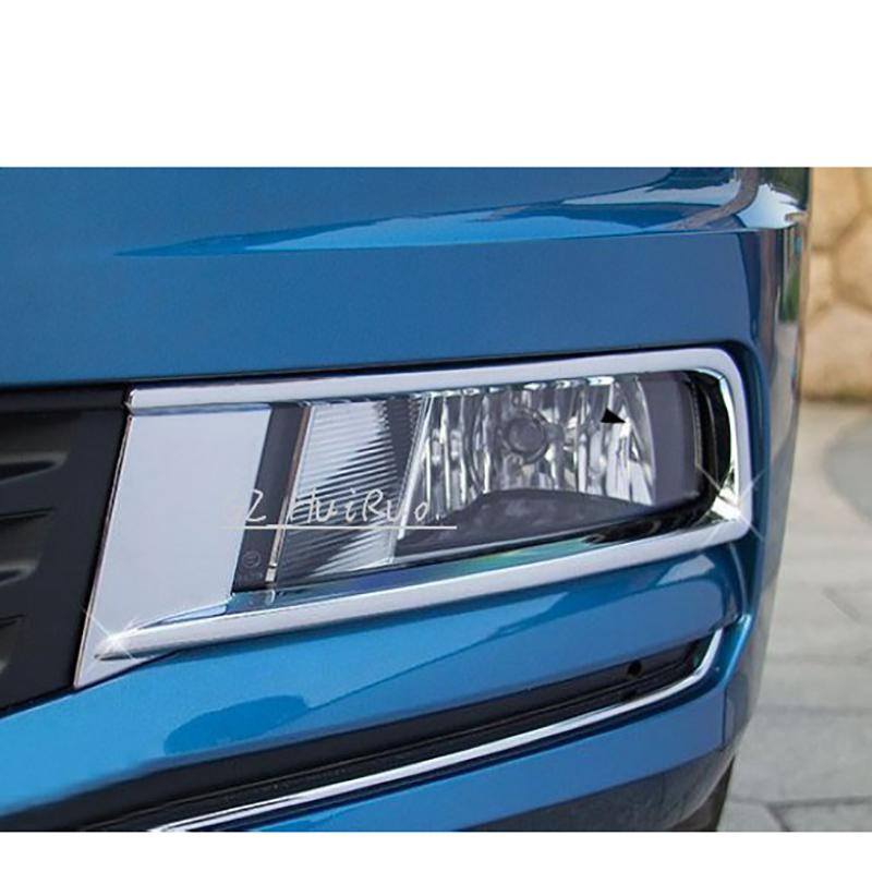 For VW Volkswagen Touran 2016 2017 ABS Chrome Car Front Fog Light Lamp Cover Trims 2pcs Car Foglight Bezel Exterior Car Styling