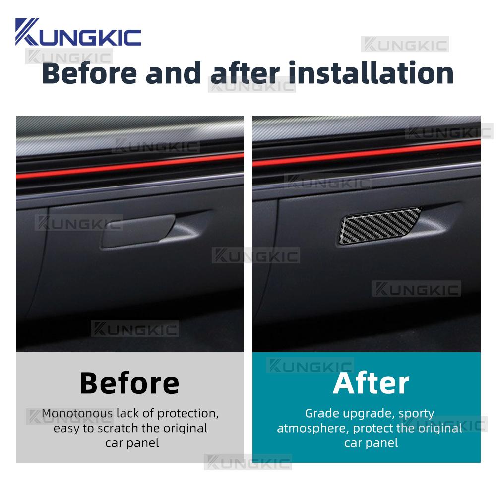 Carbon Fiber Interior Trim Sticker for Hyundai Sonata 2024-2025 LHD Passenger Tool Box Switch