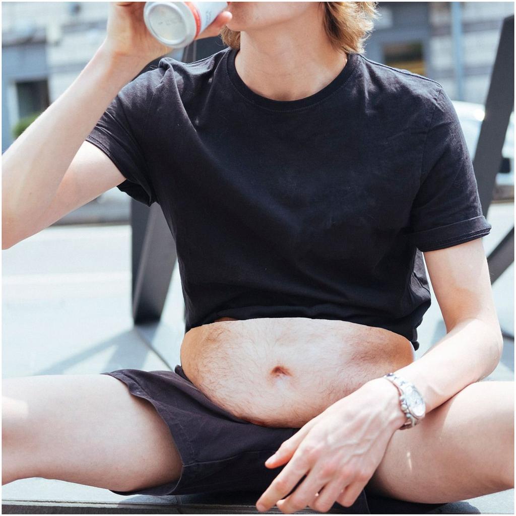 Dad Waist Waist Dad 3D Beer Belly Fat Popular Body Sports Funny Large Small Item Flesh Color [SUPERMOOM] Bag, Bag, Pouch, Bod, Design, Belly, Bag,