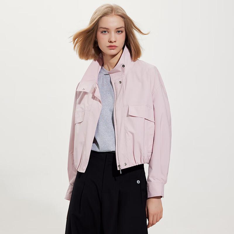 

Женская короткая куртка свободного кроя со стойкой M