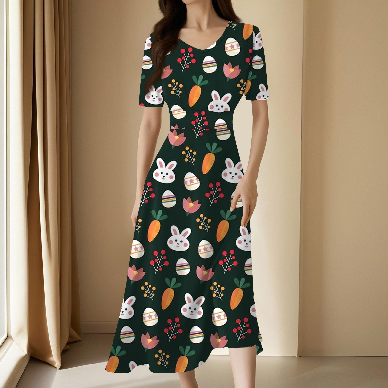 

Женское повседневное модное длинное свободное платье с v-образным вырезом и коротким рукавом на талии L