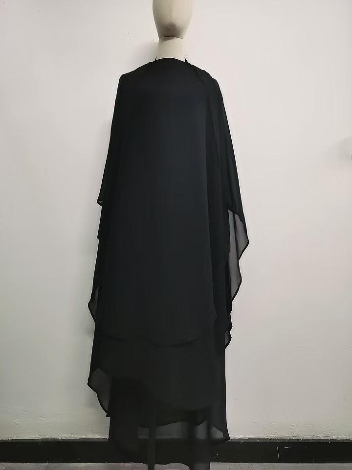 Yiduo Duo Double Layer Chiffon Large Women's Headscarf 24916