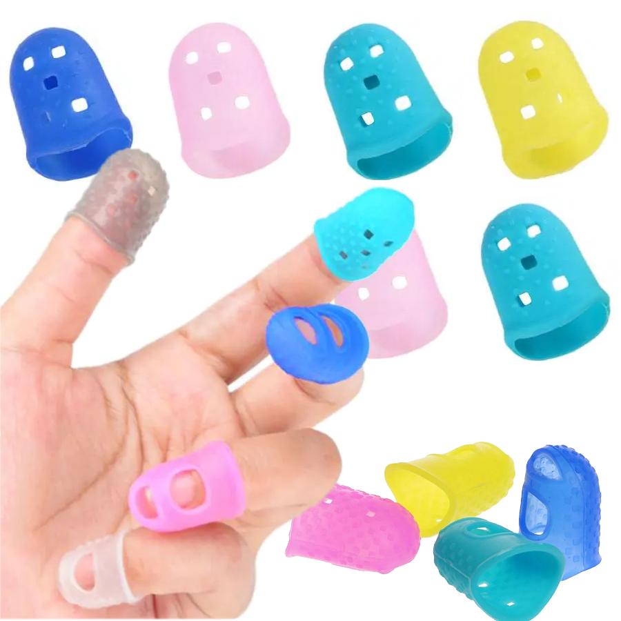 10pcs Guitar Finger Cots Bass Ukulele String Instrument Finger Guard for Daily Practice Pressing Strings Stage Performance XJM