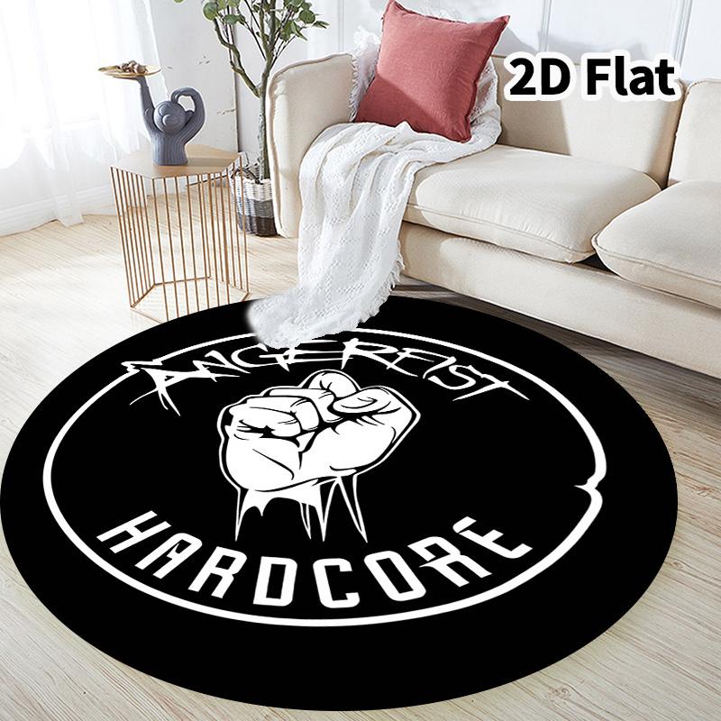 Angerfist Round Area Rug Carpet Rug For Living Room Bedroom Sofa Playroom Decor Nonslip Floor Mat