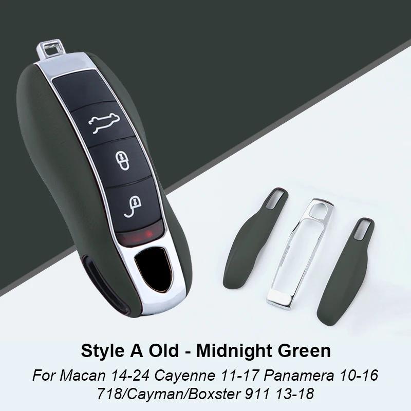 Leather Fob Remote Keys Case Key Cover Key Shell Replace For Porsche Boxster Cayman 911 Panamera Cayenne Macan