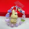 Sanrio My Melody 999 Pure Gold Charm Pendant Keychain Bracelet for Women