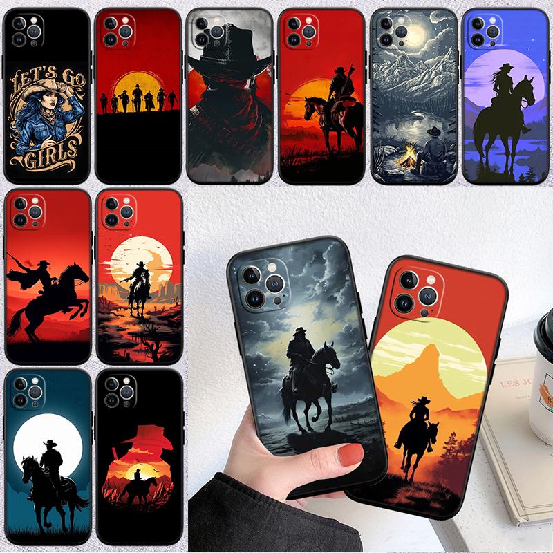 RP25 Cowboy New High-End Shell Phone Case for iPhone 16 15 14 13 12 Pro Max Plus Mini