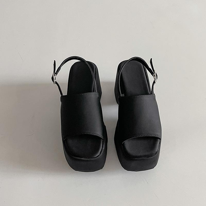 

Мода Летние Женские Модные Леопардовый Принт Сандалии с Открытым Носком Платформа Вечеринка Высокие Каблуки Дизайнерская Повседневная Обувь для Женщин Zapatillas Mujer 35 чёрный