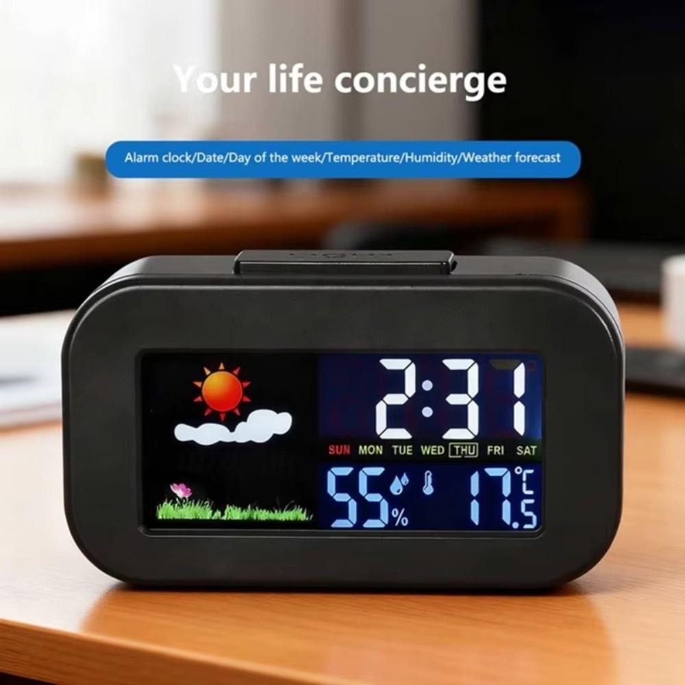 Backlit Display Temp Monitor Temperature Monitoring Backlit Clock Humidity Monitor  Bedroom