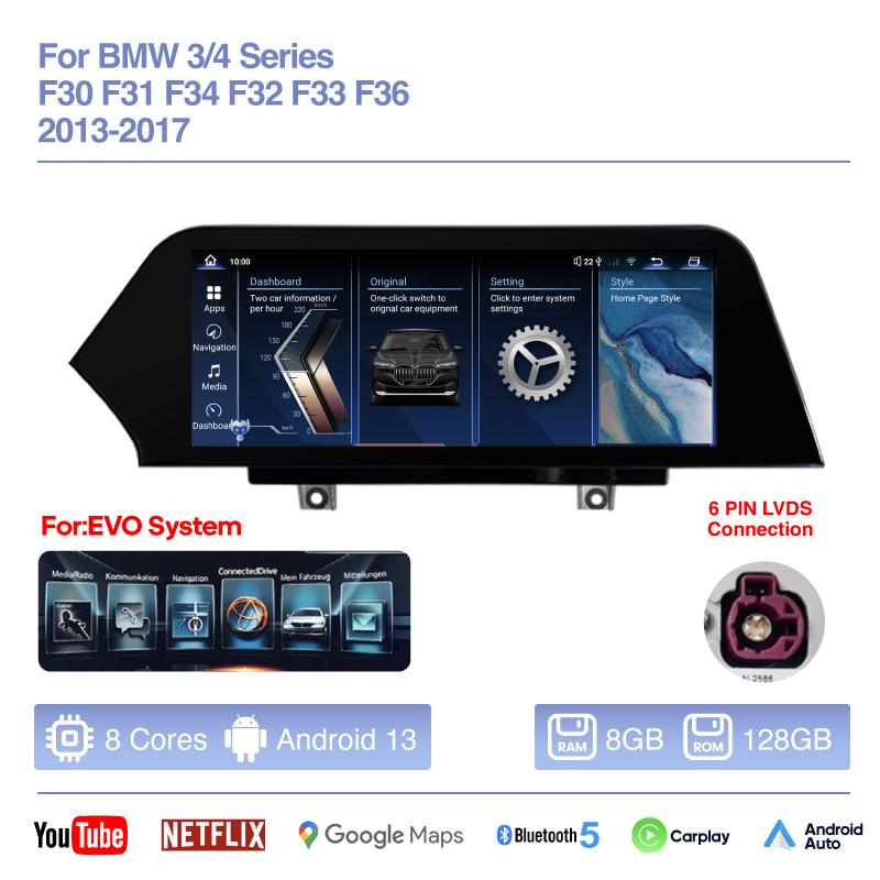 10.25" Car Multimedia Player For BMW 3/4 Series F30 F31 F32 F33 F34 2013-2017 GPS Navigation Carplay 4G 360 Original NBT System