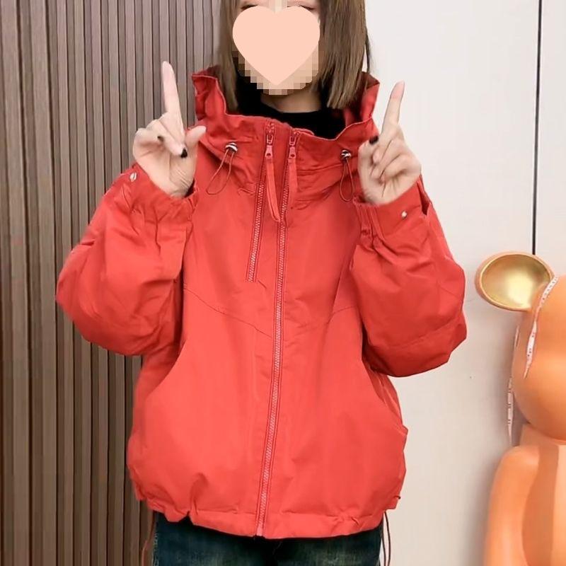 Women's Versatile Loose Fit Double Zipper Hooded Windbreaker - Plus Size Casual Jacket 2025 Autumn Collection