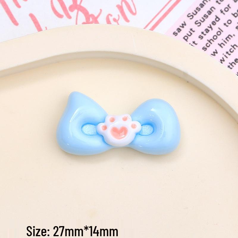 Powder Floral Bow Tie Charm: DIY Resin Hair Clip & Crocs Accessory