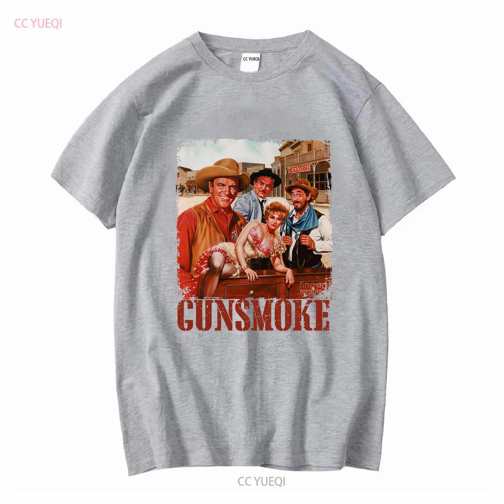 Gunsmoke American Tv Show Retro T Shirt New vintage Washed fashion designer clothes Slightly Comfortable Top For Everyday Wear