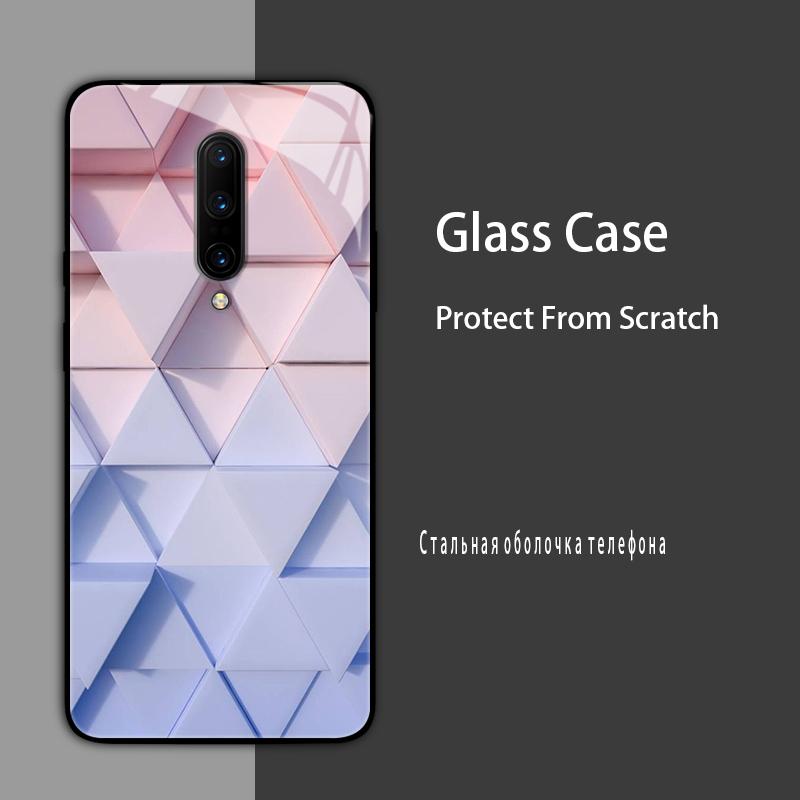 For Oneplus 7 Pro Case Cover Tempered Glass Case Hard Shockproof Coque Bumper For One Plus 7T Pro 7 T Protect Case oneplus7T