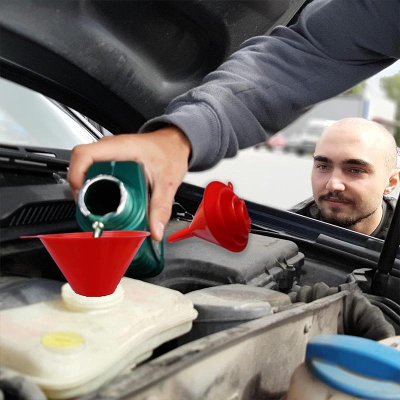 2-in-1 Betankungstrichter mit Sieb Ausgießer für Öl Wasser Kraftstoff Benzin Diesel Benzin für Auto Auto Motorrad Fahrrad LKW ATV