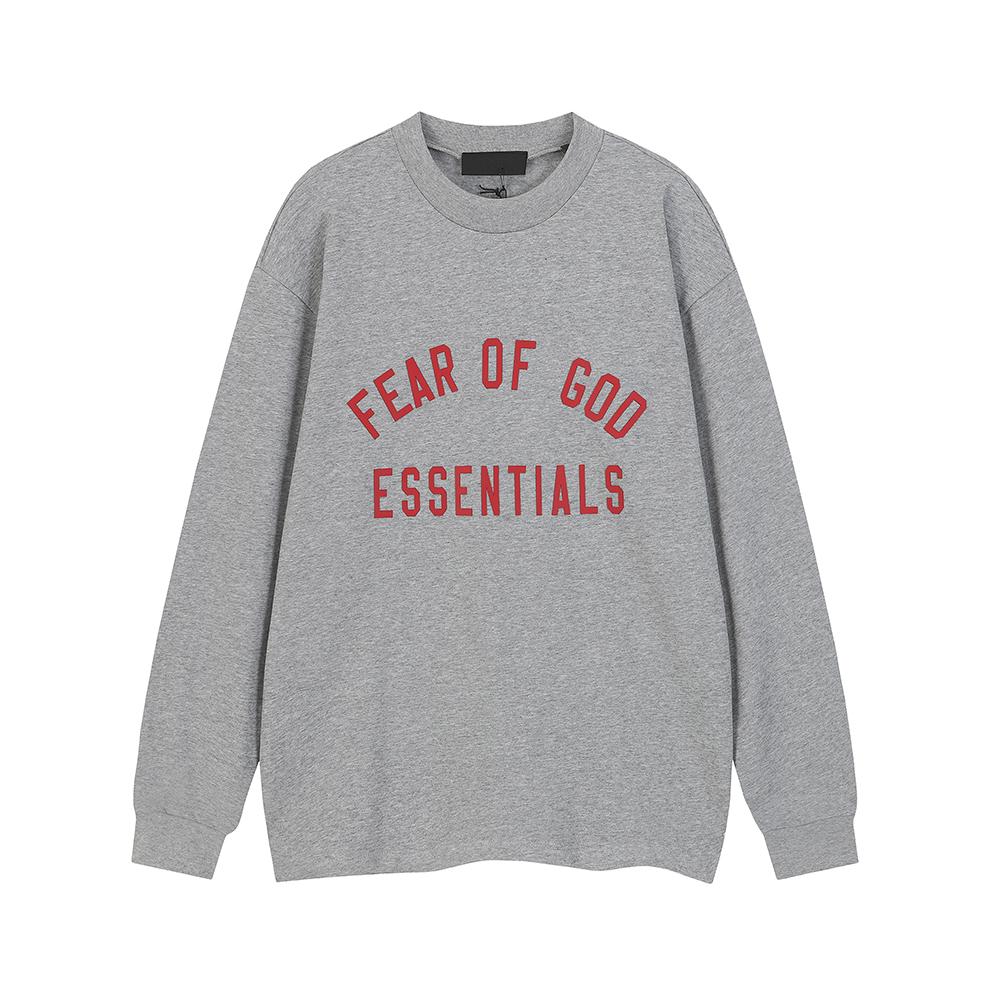 F132 FOG Essentials Bluza z okrągłym dekoltem i silikonowym logo z literami Casual Streetwear - Pulower Streetwear Unisex