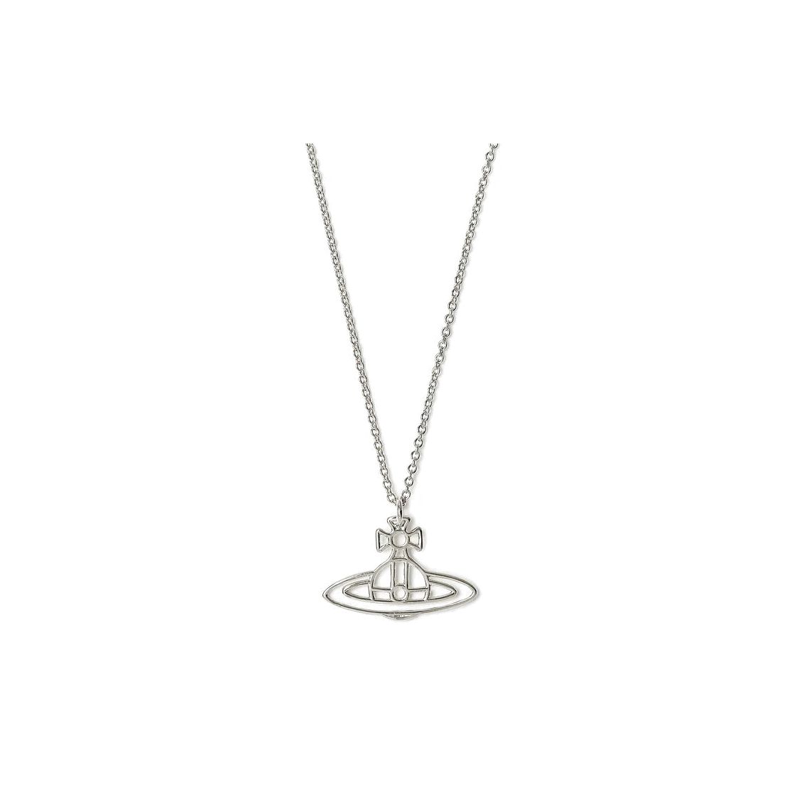 

Vivienne Westwood Thin Lines Flat Orb Necklace Women necklace Brass 63020259W003W003 Box
