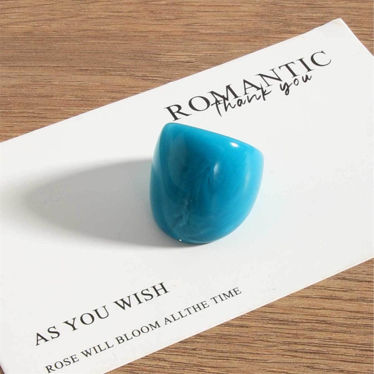 

Vintage Brown Transparent Resin Wide Ring Irregular Geometric Autumn Winter Personality Jewelry New Ins Hip Hop Punk Rings 7