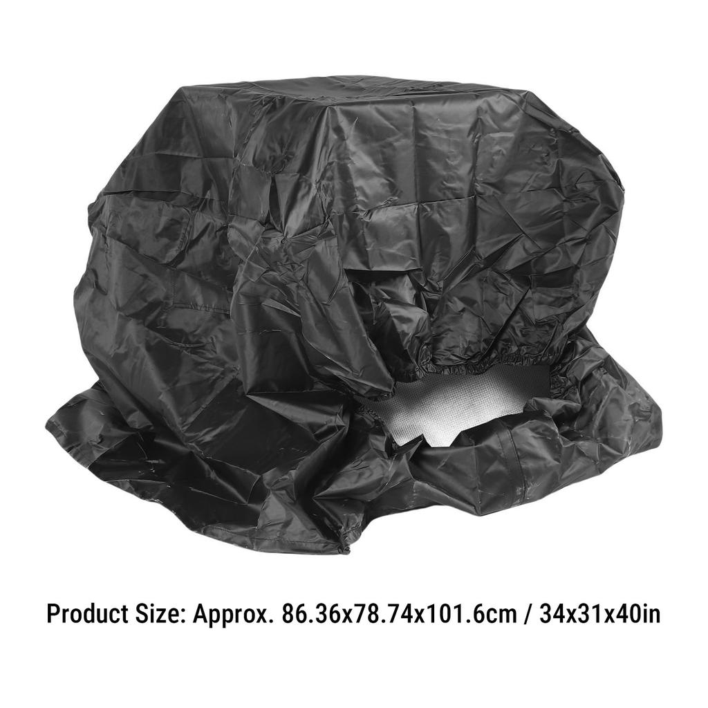 Outdoor Pool Heater Cover Water Proof Winter Swimming Pool Heat Pump Cover 420D Oxford Fabric Silver Coated Black