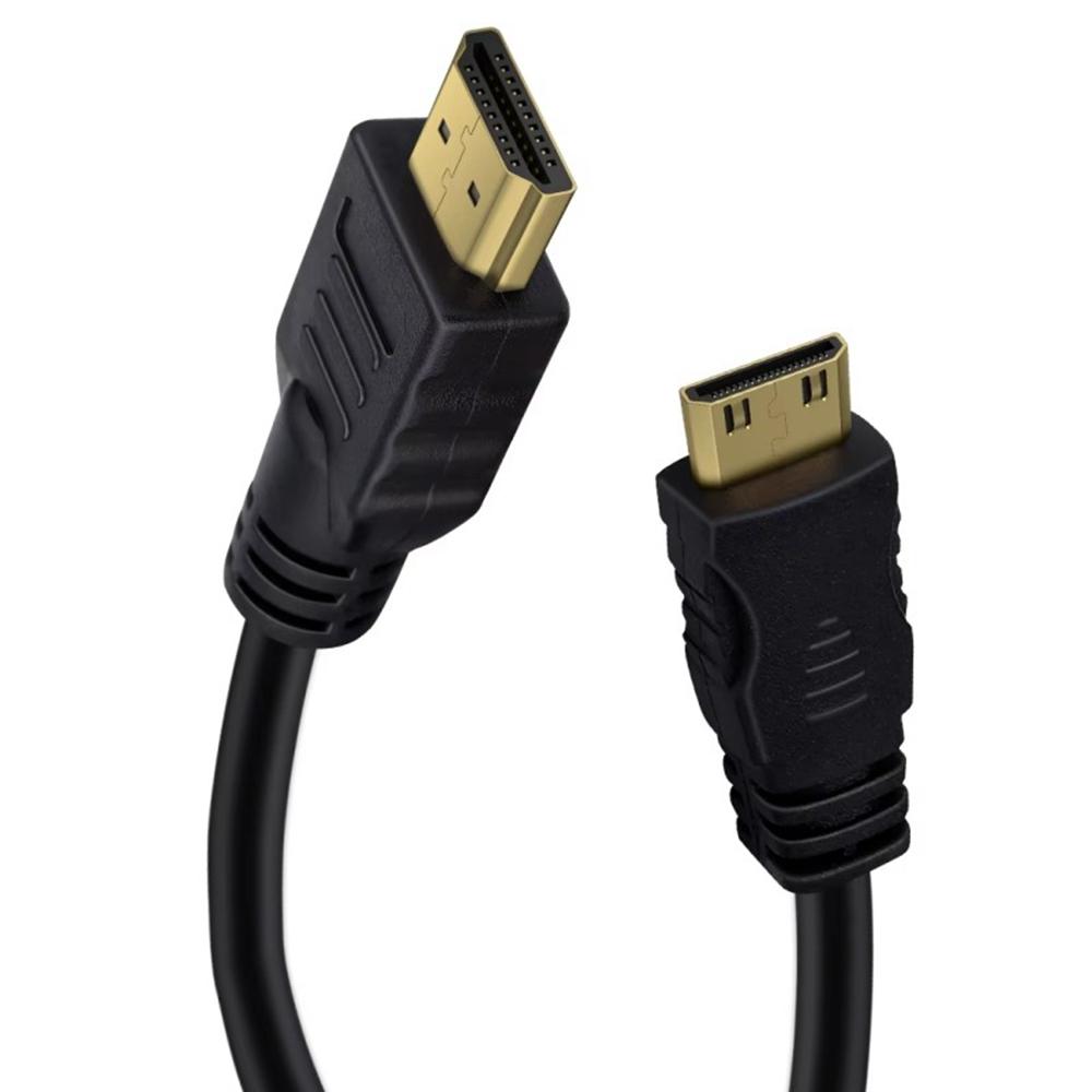 1.8m Mini HDMI to HDMI Cable High Definition 3D Support HDMI 1.4 Cord for Camera Laptop Projector