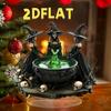 2D Flat Fantasy Witch Trio Acrylic Statue Decoration - Crystal Inspired Tabletop Holiday Decoration  or Birthday and Holiday Gifts,   for Halloween.