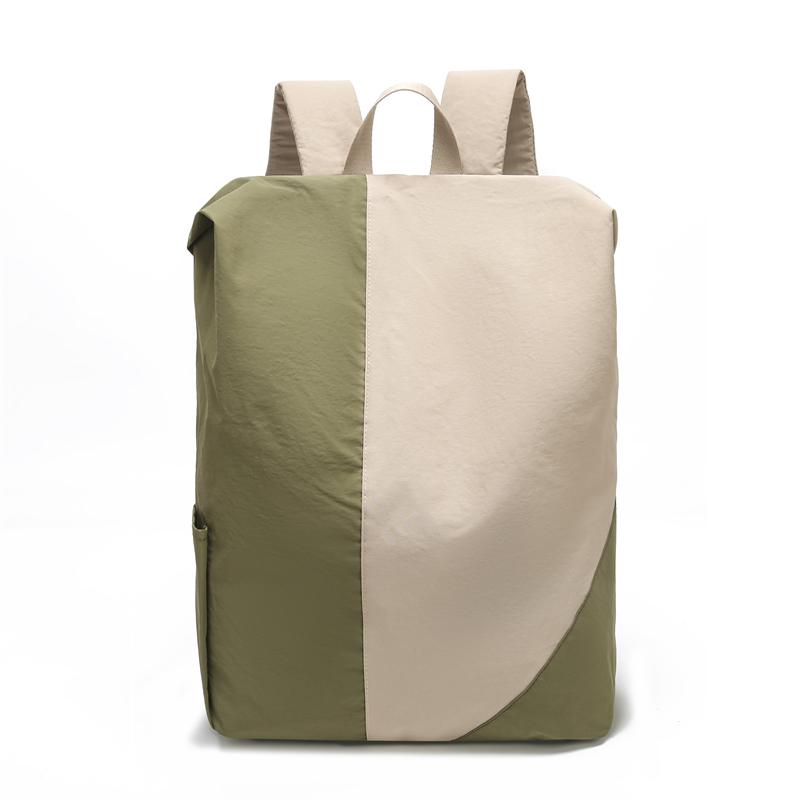 Stitching Contrast Backpack Unisex Waterproof Backpack Travel Bag